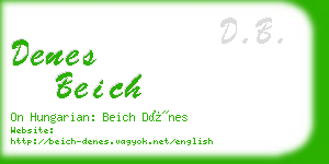 denes beich business card